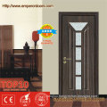 Elegant Flower Pattern Glass Design Wooden Door